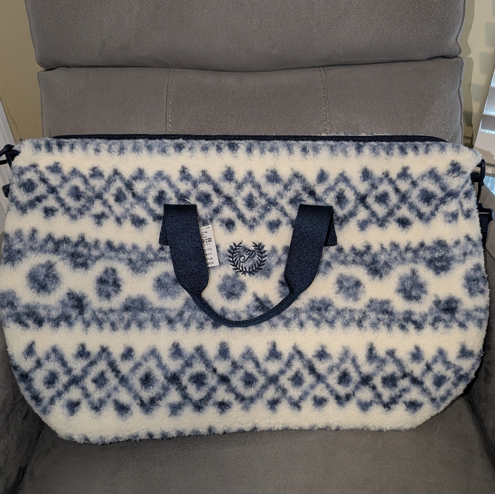 PINK Blue and White Patterned Women's Bag.